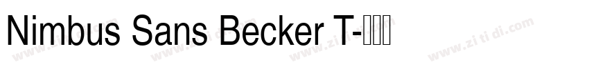 Nimbus Sans Becker T字体转换